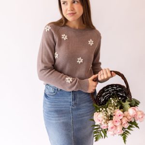 Edna Embroidered Floral Sweater