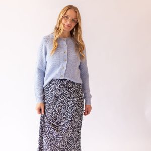Kaci Midi Skirt -Navy