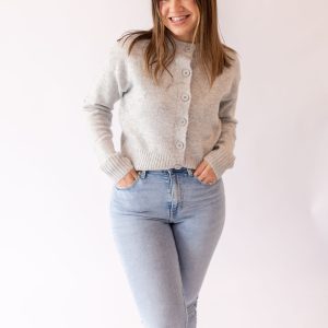 Megan Cardigan -Heather Grey