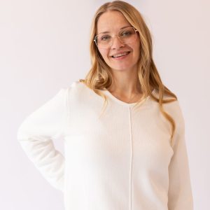 Kelsie Cotton V-neck Sweater 1x