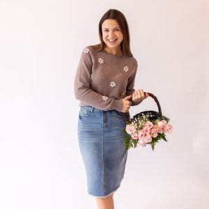 Edna Embroidered Floral Sweater