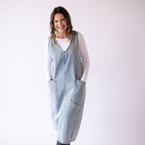 Arielle Denim Overall Dress
