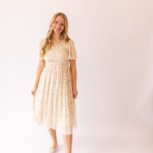 Martha Floral Pleated Dress