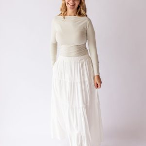 Addison Maxi Skirt -White