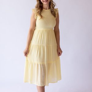 Emily Midi Dress -Yellow