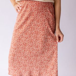 Hailey Midi Skirt -Orange