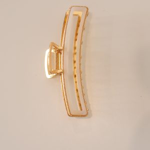 Gold Metal Pearl Claw Clip