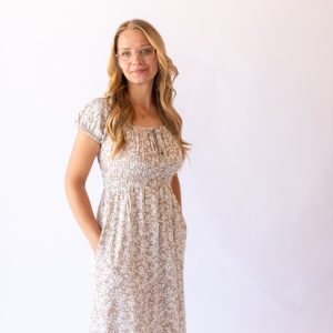 Karina Midi Dress -Taupe