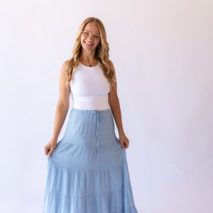 Haven Maxi Skirt -Blue