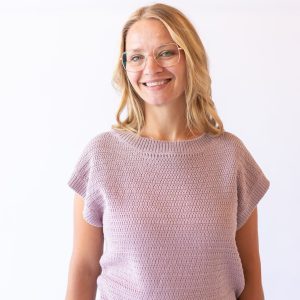 Textured Knit Short Sleeve Top -Lilac
