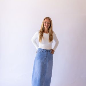 Renee Denim Maxi Skirt