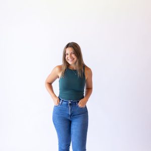 Boat Neck Tank - Teal Green