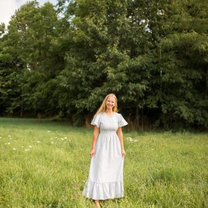 Isabella Striped Maxi Dress -Blue