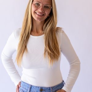 Ribbed Long Sleeve -White
