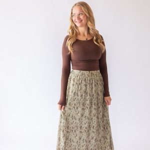 Kayla Accordion Skirt -Green