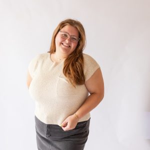 Kellyn Boxy Knit Top Cream -Plus