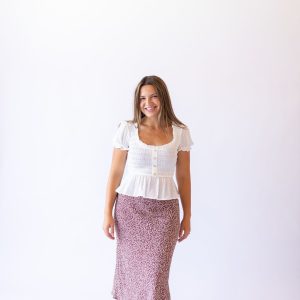 Hailey Midi Skirt -Brown