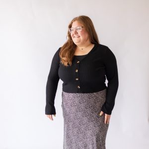 Hailey Midi Skirt Black -Plus